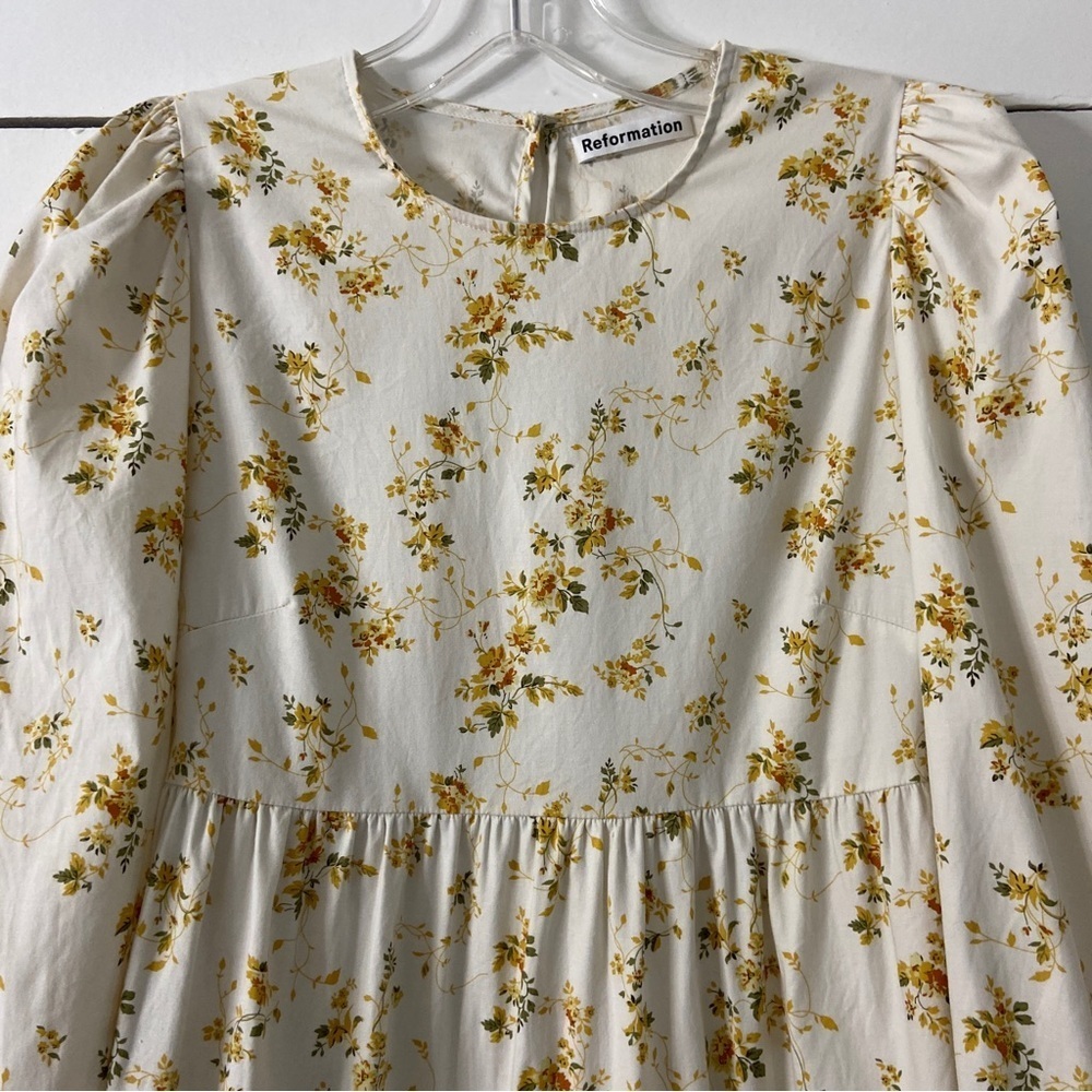 Reformation Beckett Babydoll Long Sleeve Flowy Floral Dress - Picture 5 of 12